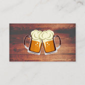 Bière Mugs Cheers Clink | Carte de visite bois (Devant)