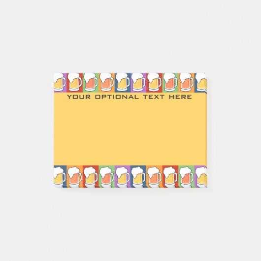 BIÈRE Pop Art personnalisé Post-It notes (Devant)