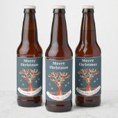 Bière Reindeer de Noël Étiquette (Bouteilles)