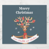 Bière Reindeer de Noël Étiquette (Étiquettes simples)