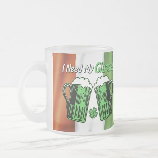 Bière verte St. Patrick's Day Mug Drapeau irlandai (Gauche)