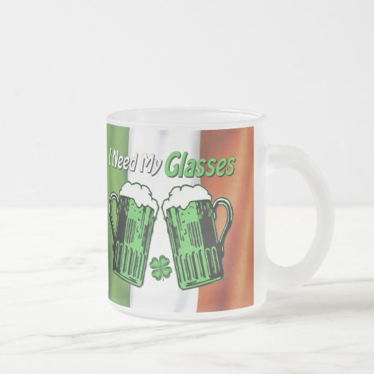 Bière verte St. Patrick's Day Mug Drapeau irlandai (Droit)