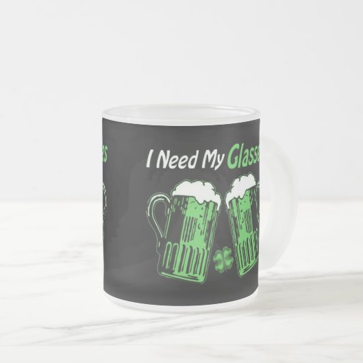 Bière verte St. Patrick's Day Mug givrée (Devant droit)