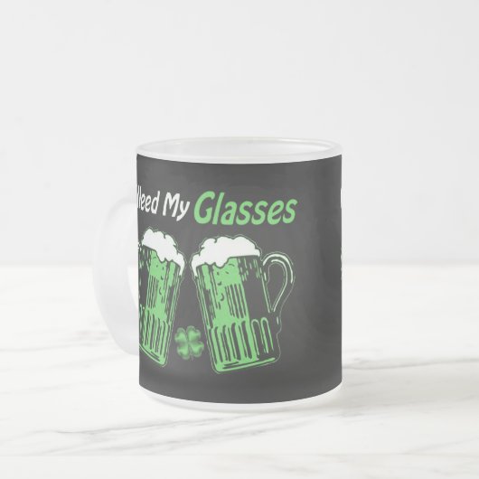 Bière verte St. Patrick's Day Mug givrée (Devant gauche)