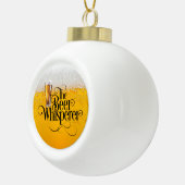 Bière Whisperer Céramique Ball Ornement de Noël (Droite)