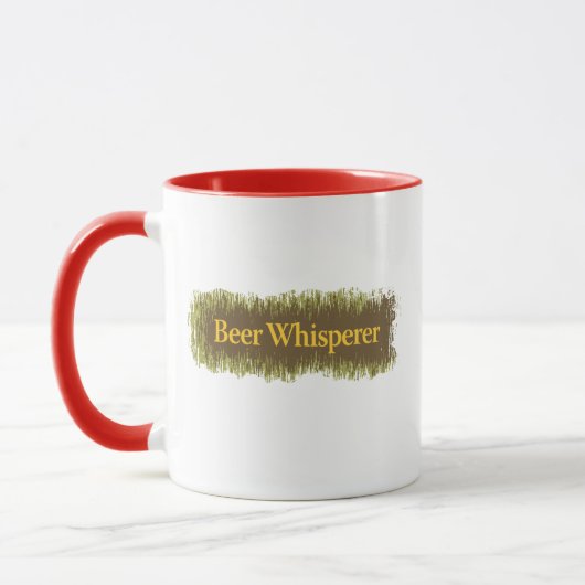 Bière Whisperer Texte Café Mug (Gauche)