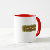 Bière Whisperer Texte Café Mug (Devant droit)