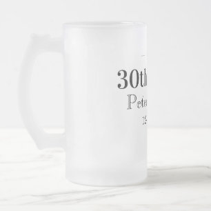 Bieren tot 30e verjaardag naam datum man stijlvolE Matglas Bierpul