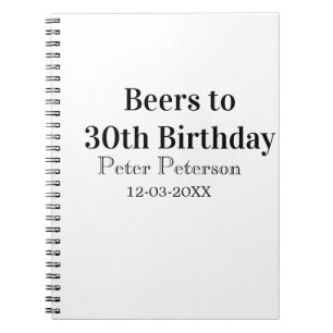 Bieren tot 30e verjaardag naam datum man stijlvolE Notitieboek