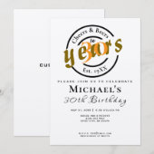 Bières à la fête d'anniversaire Invitation - Conce (Devant / Derrière)