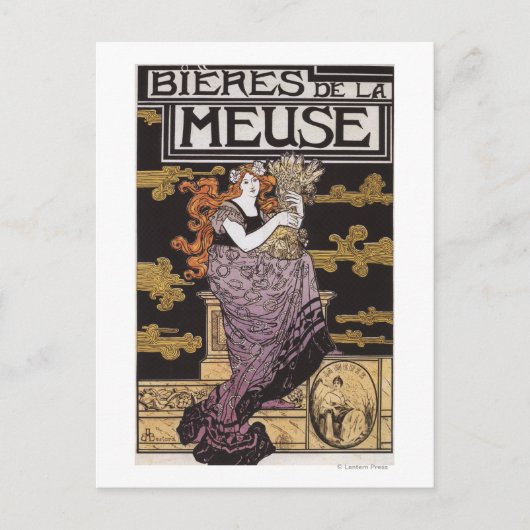 Bieres de la Meuse Promotional Poster Briefkaart (Voorkant)
