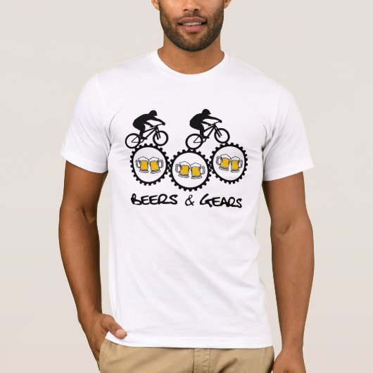 Bières et T-shirt de vitesses, fabriqué aux (Devant)