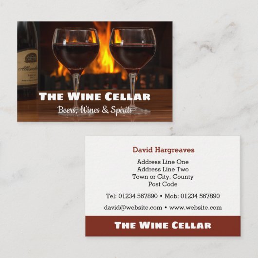 Bières Vins & Esprits Carte de visite. (Devant / Derrière)