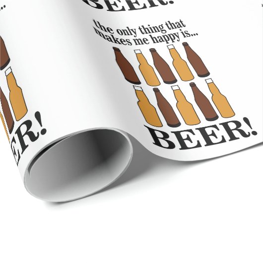 Bierfles Grappig Bier Cadeaupapier (Rol Hoek)