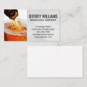 Bierfles in Pintglas schenken Visitekaartje (Voorkant / Achterkant)