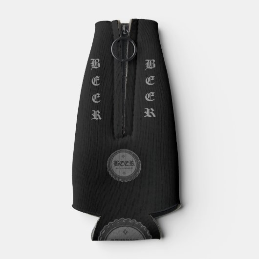 Bierfles Pet grijs 2 Flesjeskoeler (Achterkant)