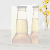 Bierfles Wenskaarten Kaart (Gele Bloem)