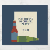 Bierflesgrafiek aangepaste boodschap bier etiket (Enkel label)