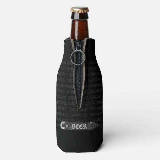 Bierflesje Pet/flesopener grijs/wit 2 Flesjeskoeler (Fles Achterkant)