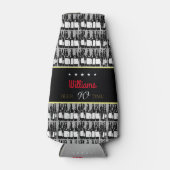 Bierflesjes met zwart etiket flesjeskoeler (Voorkant)