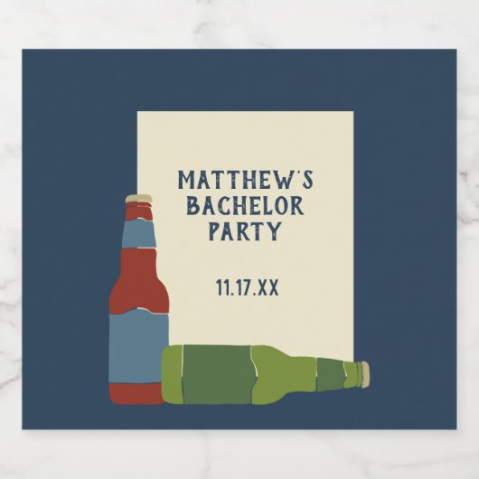 Bierflessen Grafisch Aangepast bericht Bier Etiket (Enkel label)