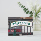 Biergarten-teken, Duitsland Briefkaart (Staand voorkant)