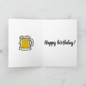 Bierglas Happy verjaardagskaart Kaart (Binnen)