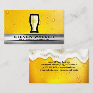 Bierglas Logo Schuim Brouwerij Visitekaartje