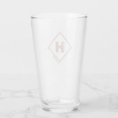 Bierglas | Modern Geometrisch Initiaal Monogram Glas (Achterkant)