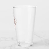 Bierglas | Modern Geometrisch Initiaal Monogram Glas (Links)