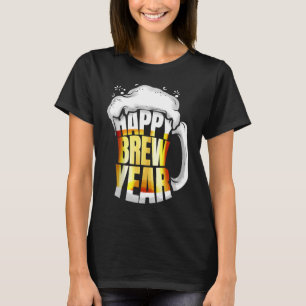 Bierglas Mok Happy Brew nieuwjaarsjaar T-shirt
