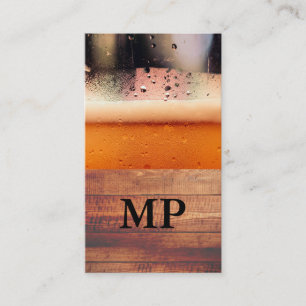 Bierglas Ruw Hout Monogram Visitekaartje