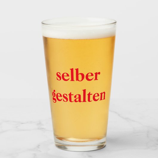 Bierglas selber gestalten glas (Voorkant gevuld)