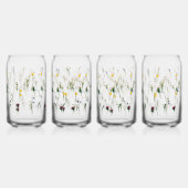 Bierglazen, Mokken & Steins bloemenmotief ontwerp Blikvorm Glas (Voorkant)