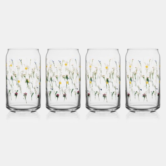 Bierglazen, Mokken & Steins bloemenmotief ontwerp Blikvorm Glas (Links)