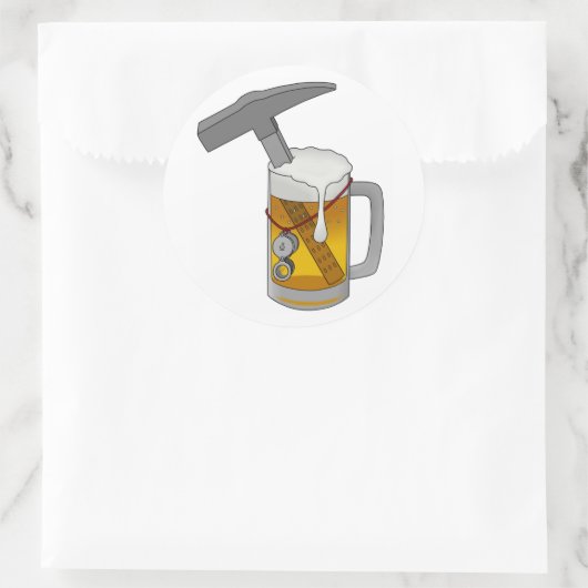 bierhamer ronde sticker (Tas)