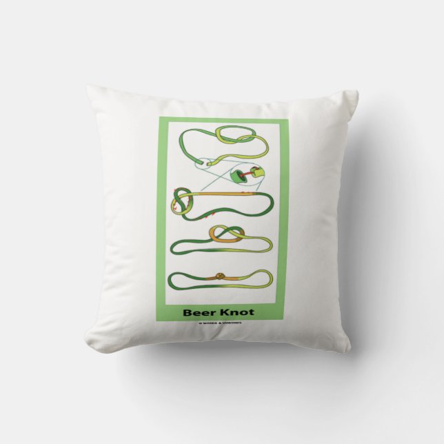 Bierknoop (instructies) kussen (Voorkant)