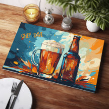 Bierliefhebbers Bier en Mok Waterverf