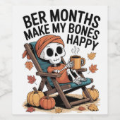 biermaanden maken mijn Botten blij met kerst Wijn Etiket (Enkel label)