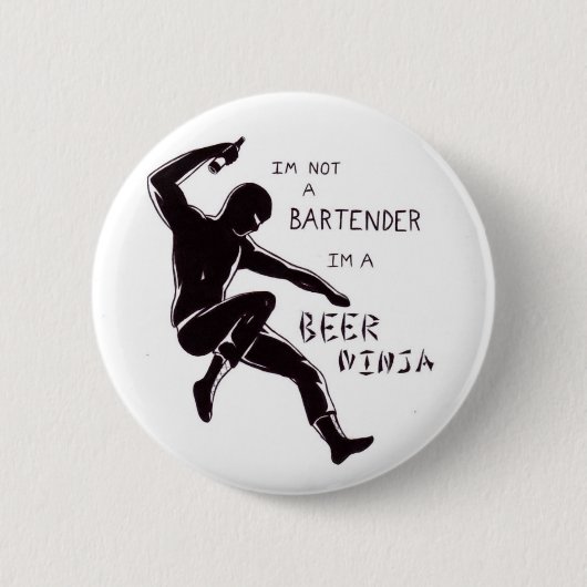 bierninja ronde button 5,7 cm (Voorkant)