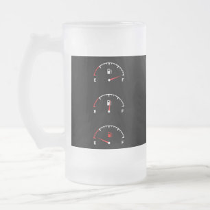 Bierniveau voor uw bierglas brandstof leeg meter matglas bierpul