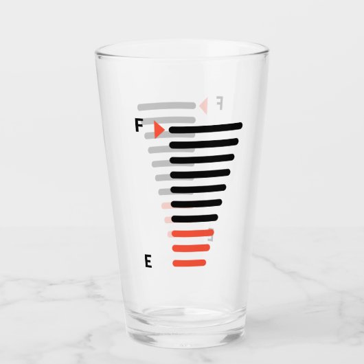 Bierniveau voor uw bierglas glas (Voorkant)