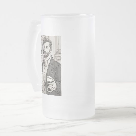 biernoteringen matglas bierpul (Voorkant links)