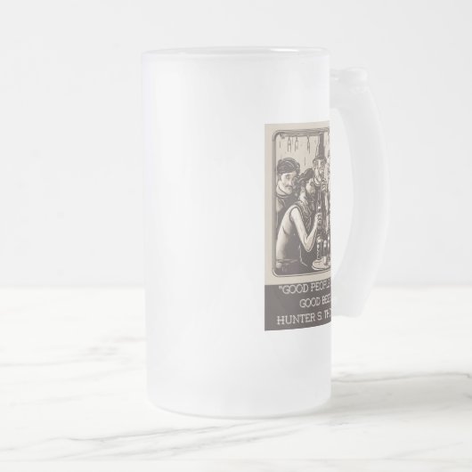 biernoteringen matglas bierpul (Voorkant rechts)