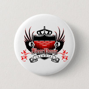 bierpongkampioen royal crest ronde button 5,7 cm