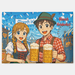 Bierproeven tijdens Oktoberfest in München, Duitsl Magneet