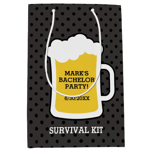 Bierproeverij Bachelor Party Survival Kit Medium Cadeauzakje (Voorkant)