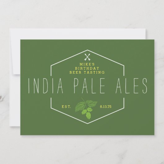 Bierproeverij Party Signage, IPA, India Bleke Ale Kaart (Voorkant)