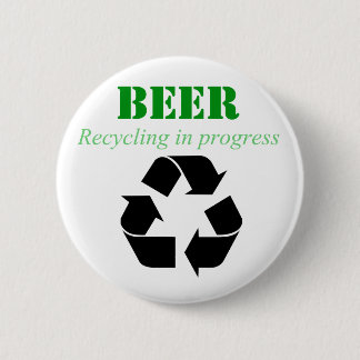 Bierrecycling in procesknop ronde button 5,7 cm