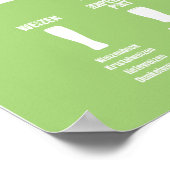Bierschaafblad Poster Groen omgekeerd (Hoek)